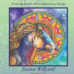Coloring Book Digital Download - Mustangs and Mandalas - Printable