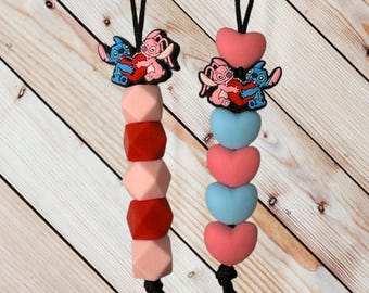 Blue and Pink Monster Keychains