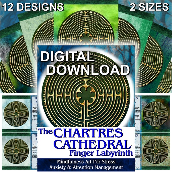 The Chartres Cathedral Finger Labyrinth Digital Download Packet