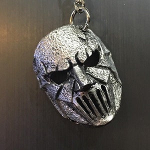 Handemade Casting Metal keychain / key ring slipknot mask #7