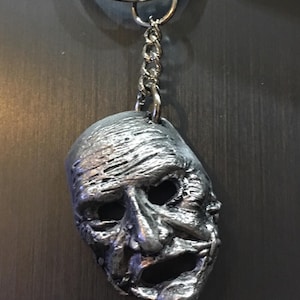 Handemade Casting Metal keychain / key ring slipknot mask #8