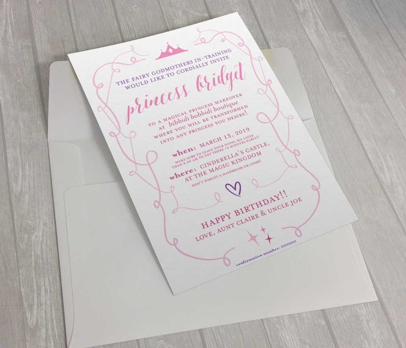 Digital Personalized Bibbidi Bobbidi Boutique Certificate Etsy