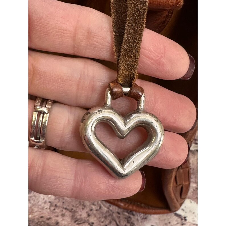 RARE Brighton geweven leren bucket bag bruine schoudertas met trekkoord Boho Y2K afbeelding 3