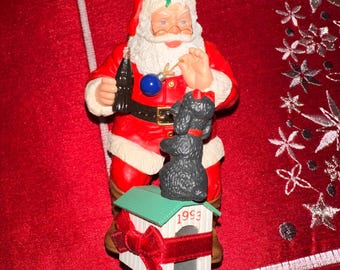 Kerstverzamelobject Coca Cola-kerstman met hondenornament 1992