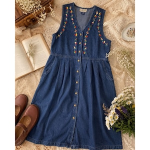 original ty wear denim dress Original Ty Wear Denim 52 Maxi Dress Womens Size 2X Blue short sleeve side slit