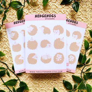 Igel Sticker Bogen | Niedliche Igel Sticker für Planner | Kawaii Tier Aufkleber | Igel Journaling Sticker | Planner Sticker