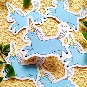 Einhorn Sticker | Einhorn Matte Sticker | Einhorn Journal Die Cut Sticker | Zauberhafter Dekorativer Easy Peel Sticker | Sticker für Journaling