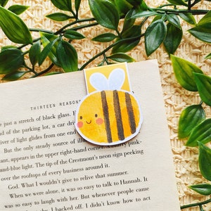 Segnalibro magnetico / Segnalibri magnetici ape / Segnalibro Bumble Bee con magnete / Regalo per lettori di api / Accessorio libro Bumble Bee / Regalo di lettura
