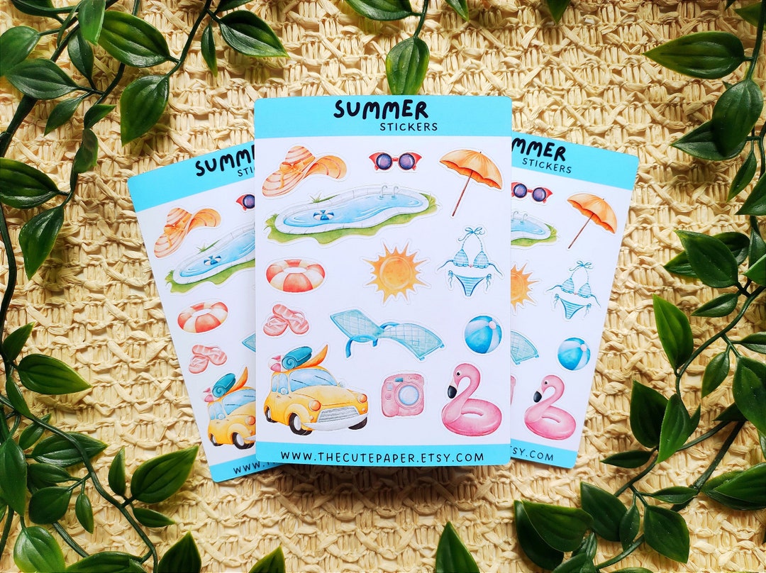SUMMER Planner Sticker Sheet | Summer Party Stickers for Planner ...