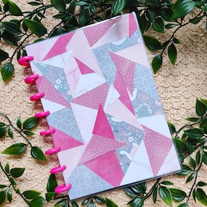 Ein nachfüllbares Notizbuch A5 | Anpassbares Scrappy Planer Journal | Umweltfreundliches Patchwork-Tagebuch | Cero Waste Disc Hinweis System