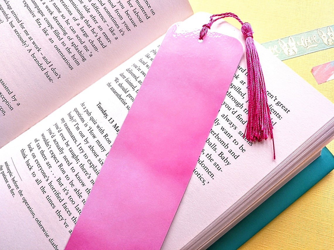 Cute Handmade Laminated Bookmark With Silky Tassel Handmade Etsy