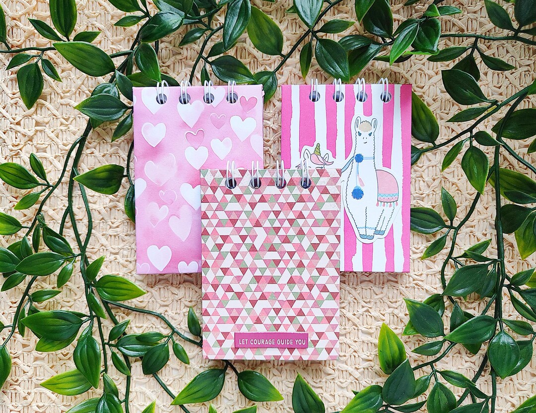 Mini Spiral Bounded Notebooks | Pink Pocket Notebooks | Mini Hardback ...