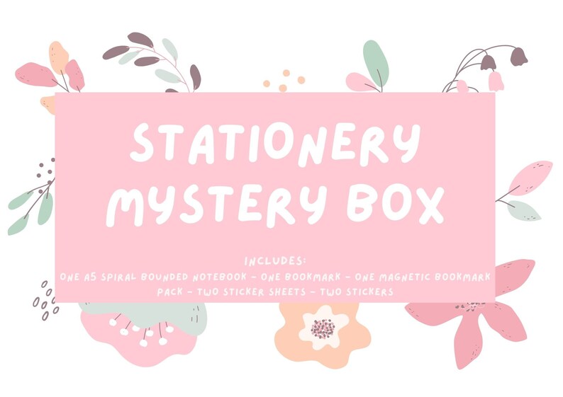STATIONERY MYSTERY BOX Stationery Grab Bag Cute Stationery Etsy