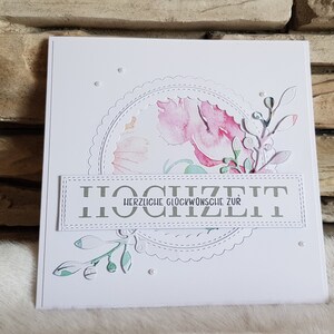 Hochzeitskarte Glückwunschkarte zur Hochzeit, Vermählung, Eheschließung, Ehe,