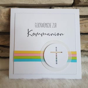 Kommunionkarte Konfirmationskarte Kommunion Konfirmation Glückwunschkarte