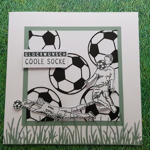 Geburtstagskarte für einen Fußballfan / Fußballspieler, Glückwunschkarte zum Geburtstag, Geburtstagskarte, Fußball