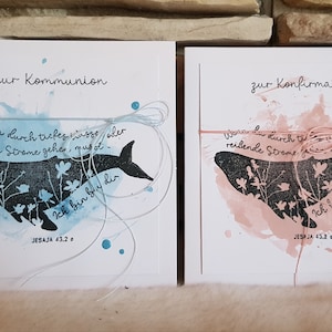 Kommunionkarte Konfirmationskarte Glückwunschkarte Kommunion Konfirmation Kirchenfest
