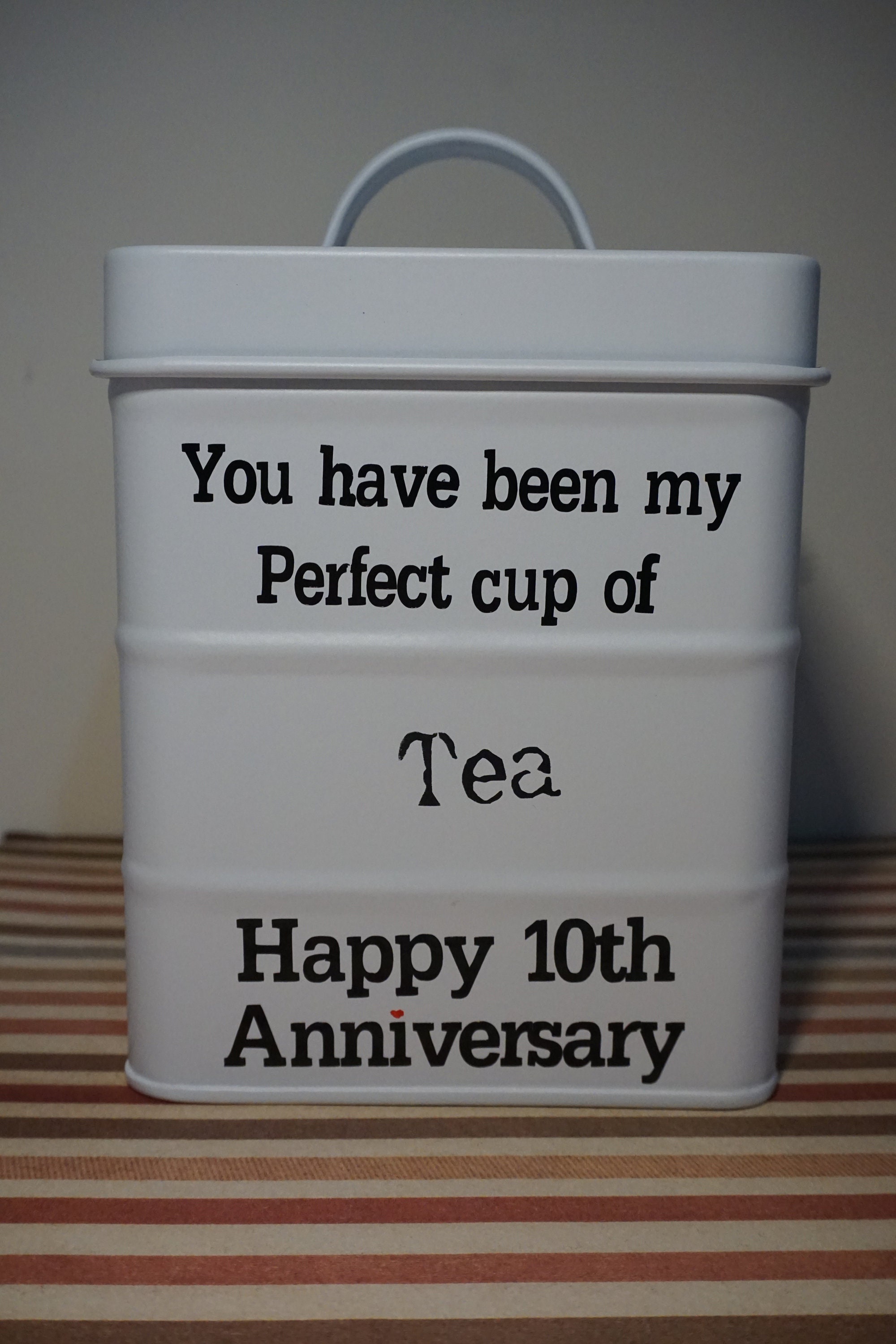 Tin Wedding Gift 10th Wedding Anniversary Gift Tin Etsy