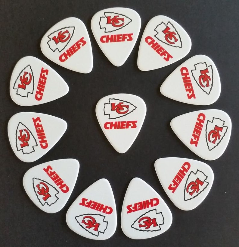Kansas City Chiefs Guitar Picks 12 Picks Buy Two and I Etsy