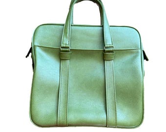 Vintage 1970s Samsonite Silhouette Weekender Avocado Green MCM Travel Bag