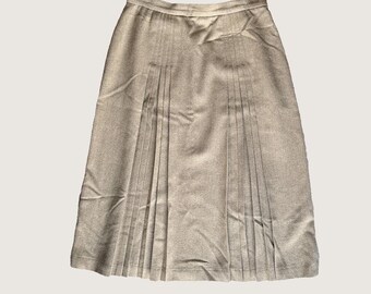 1980s Pendleton 100% Virgin Wool A-Line Skirt Tan Caramel 14