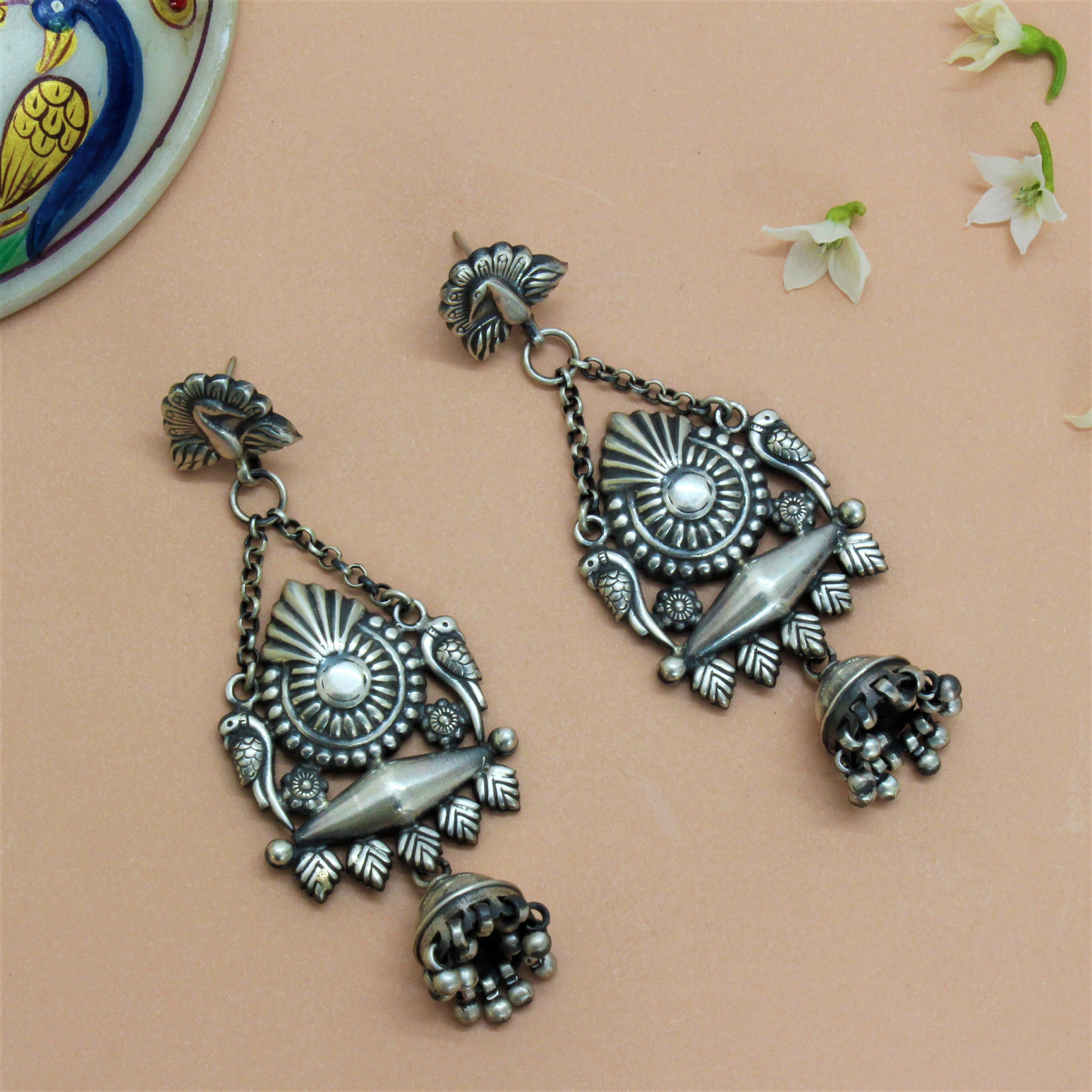 925 sterling Silver Earrings Jaipur Jewelry Pure Silver Etsy