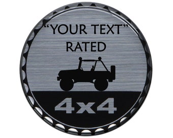 Tufskinz | Create Your Own Rated Badge - Brushed Silver - 1 Piece Kit