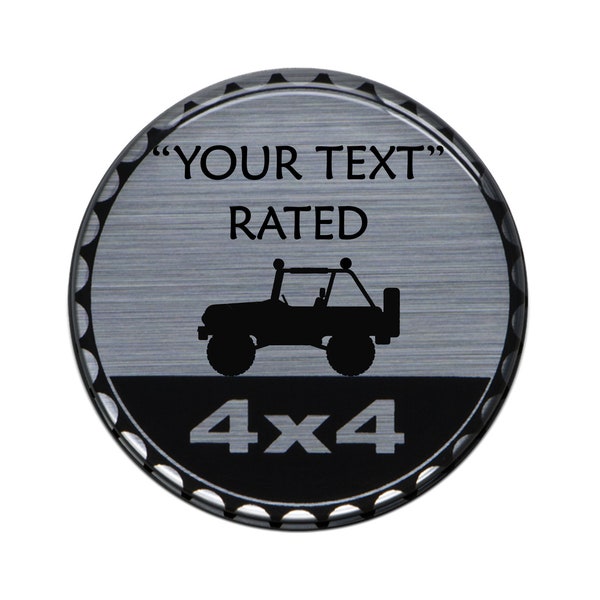 Tufskinz | Create Your Own Rated Badge - Brushed Silver - 1 Piece Kit