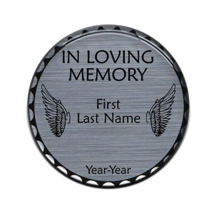 Tufskinz | In Loving Memory beoordeelde badges - geborsteld zilver - 1-delige set