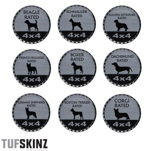 Tufskinz | Animal Rated Badges - Brushed Silver - 1 Piece Kit