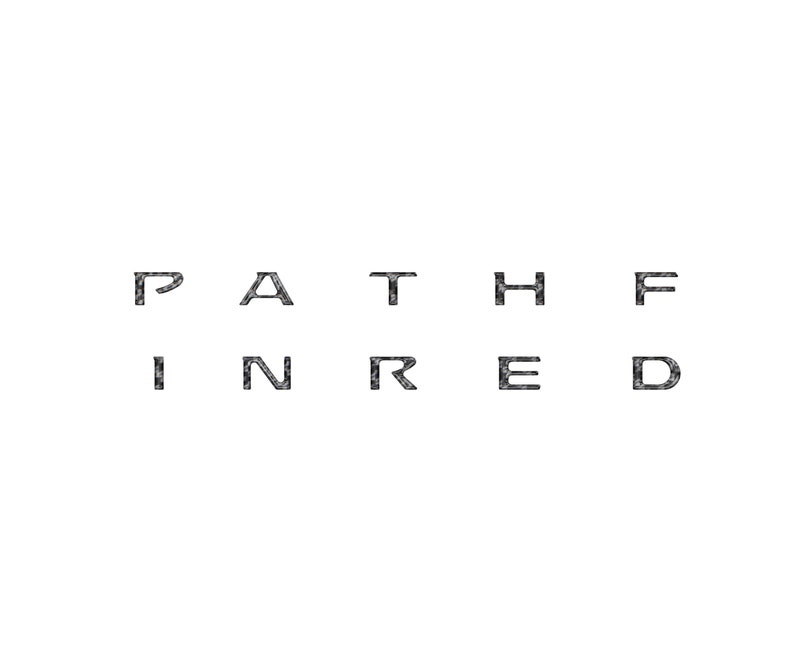 May include: Black and white text that reads "PATHFINDER"