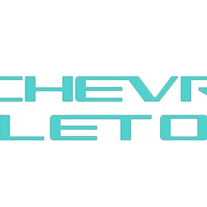 May include: A turquoise blue logo with the text "CHEVRLETO" in a bold, sans-serif font.