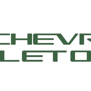 May include: Green Chevrolet lettering logo.