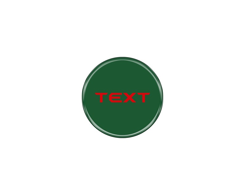May include: A green circle button with the word "TEXT" in red letters.