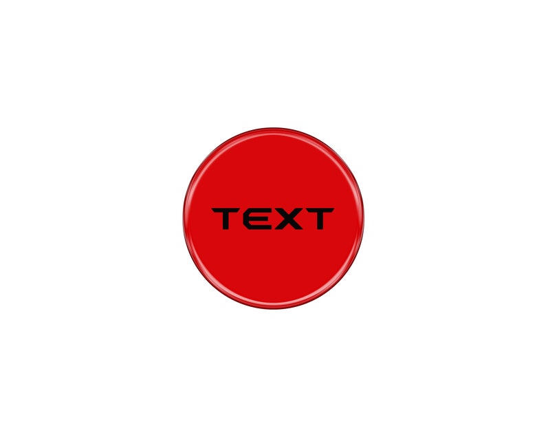 May include: A red circle button with the word "TEXT" in black.