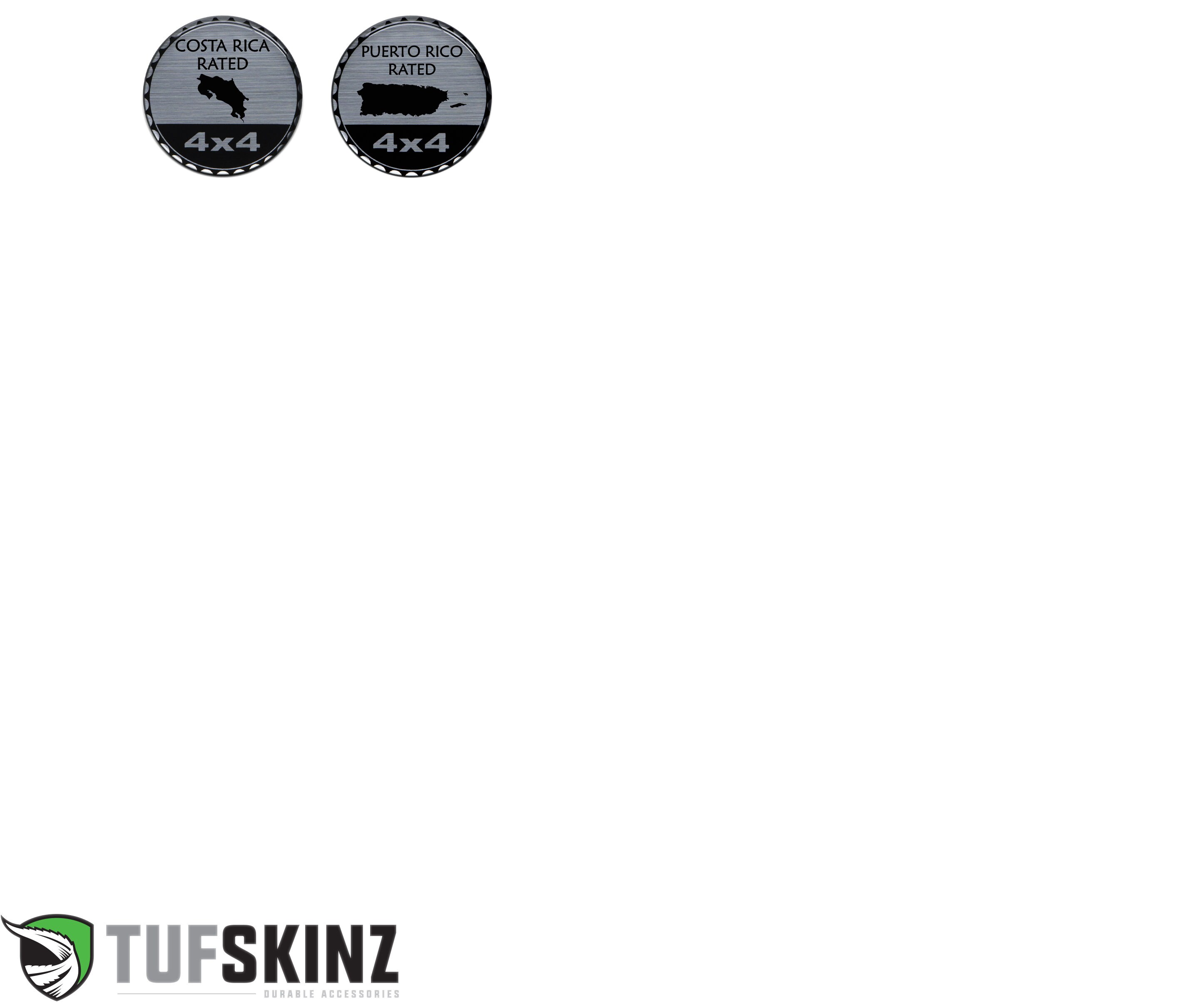 Tufskinz Fun Rated Badges Brushed Silver 1 Piece Kit 