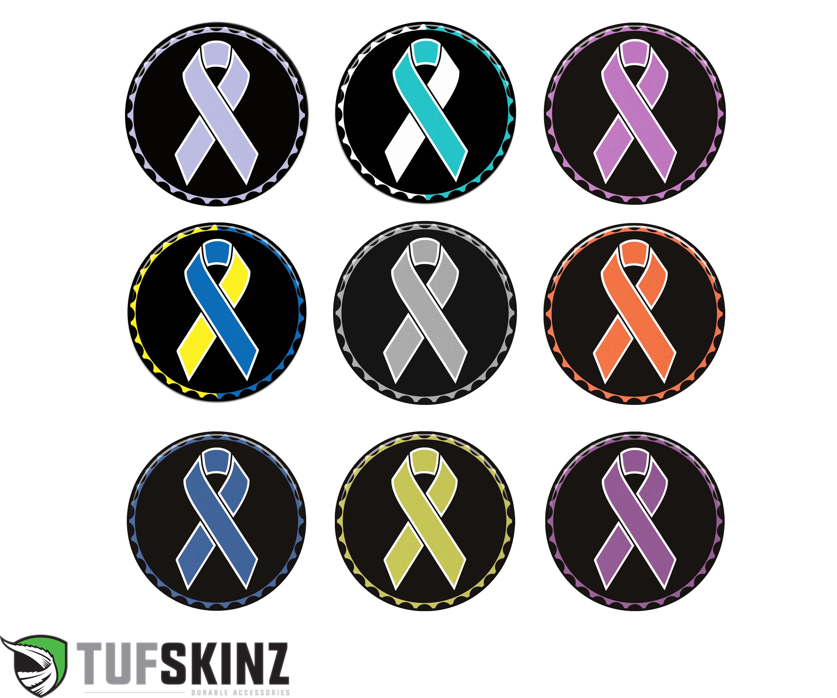 Tufskinz Fun Rated Badges Brushed Silver 1 Piece Kit 