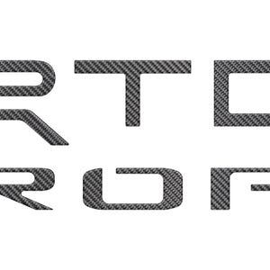 Insertos de letras para portón trasero Tufskinz: se adapta a Tacoma TRD Pro 2024-2025: kit de 6 piezas