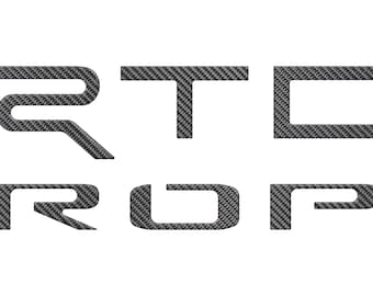 Insertos de letras para portón trasero Tufskinz - Compatible con Tacoma TRD Pro 2024-2026 - Kit de 6 piezas