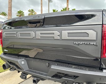 Insertos de emblema para portón trasero Tufskinz/Raptor - Compatible con F-150 Raptor 2017-2026