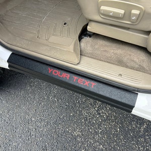 Tufskinz | Door Sill Protection w/ Custom Text - Fits 2000-2006 Tundra - 2 Piece Kit