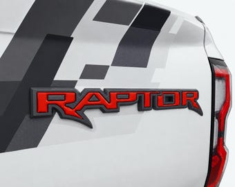 Tufskinz | Raptor Tailgate Emblem Inserts - Fits 2024-2026 Ranger - 3 Piece Kit