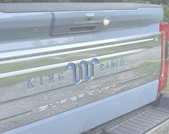 Tufskinz | King Ranch Tailgate Letter Inserts - Fits 2023-2026 Super Duty King Ranch - 10 Piece Kit
