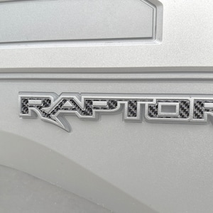 Tufskinz | Inserções de emblemas Raptor Tailgate - Serve para F-150 Raptor 2017-2025
