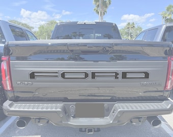 Insertos de letras para portón trasero Tufskinz - Compatible con F-150 Raptor 2024-2026 - Kit de 4 piezas
