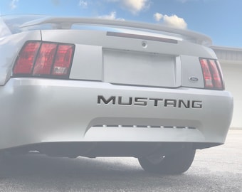 Tufskinz | Ford Mustang Rear Bumper Letter Inserts - Compatible with 1999-2004 Mustang - 7 Piece Kit