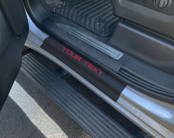 Tufskinz | Custom Text Door Sill Protection - Fits 2014-2027 Silverado/ Silverado HD - 2 Piece Kit