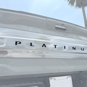 Tufskinz | Platinum Tailgate Letter Inserts - Fits 2021-2023 F-150 - 8 Piece Kit