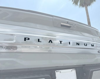 Insertos de letras para portón trasero Tufskinz/Platinum - Compatible con F-150 2021-2023 - Kit de 8 piezas
