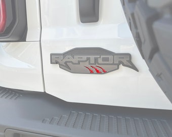 Raptor Emblem Claw Mark Inserts - Fits 2022-2025 Bronco Raptor - 3 Piece Kit